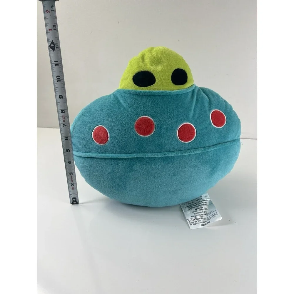 Target Bullseye UFO Alien Throw Pillow 2024 Decorative Stuffed Plush 13.5”
